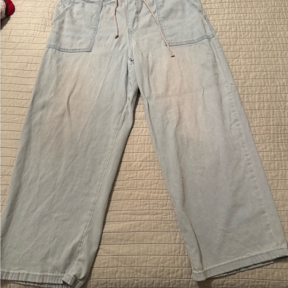 Maurices Soft Blue Wide Leg Jeans